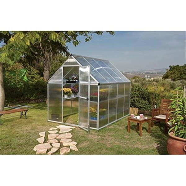 Palram - Canopia HG5008 Mythos Greenhouse - 6 x 8 ft. - Silver